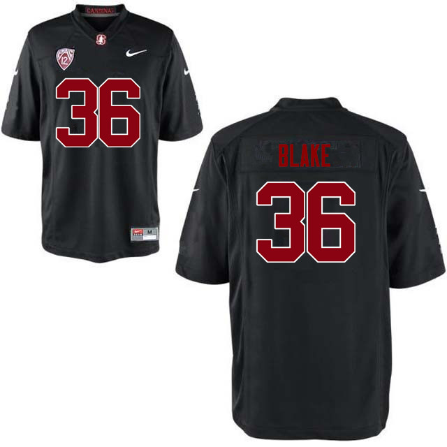 Men Stanford Cardinal #36 Kelly Blake College Football Jerseys Sale-Black